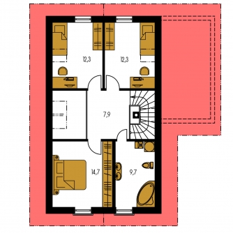 Floor plan of second floor - PREMIER 186